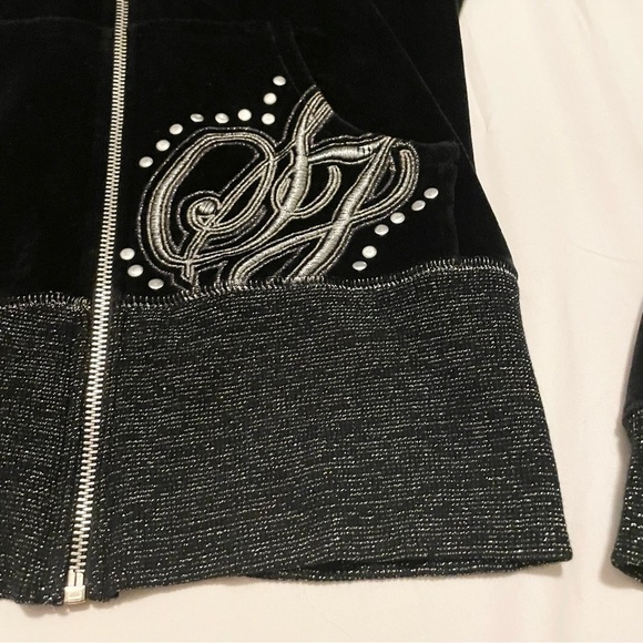 Sean John Black Zip Up Sweater Womens Size Large - Picture 7 of 15